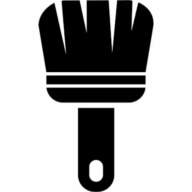 brush icon flat silhouette sketch