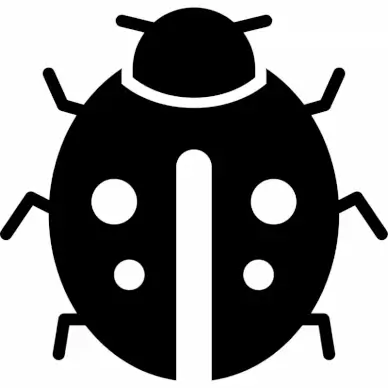 bug  icon flat flat silhouette symmetry sketch