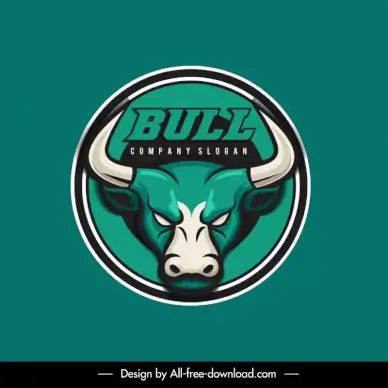 bull head logotype flat aggressive sketch