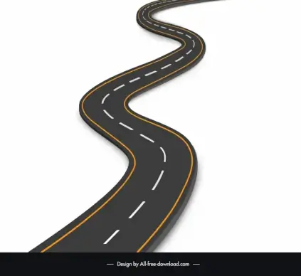 bumpy road design elements flat curved shape