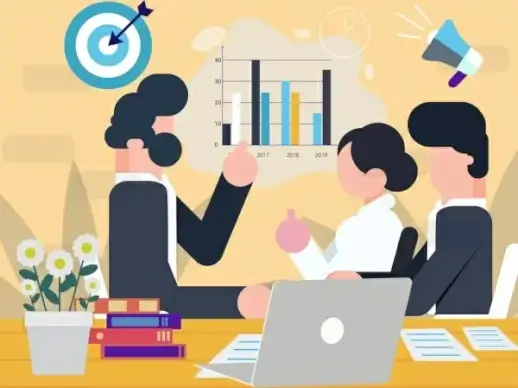 business background meeting staffs marketing design elements decor
