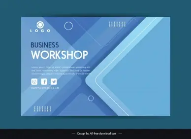 business banner template elegant geometric layout