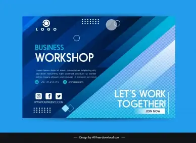business banner template modern contrast geometry