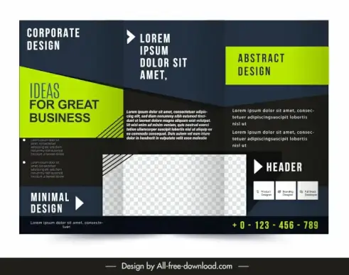 business brochure template modern dark elegant geometry