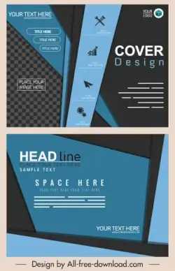 business brochure templates modern dark colored decor