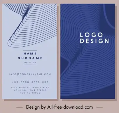 business card template abstract spiral 3d shapes vertical design