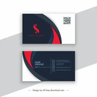 business card template elegant contrast modern design