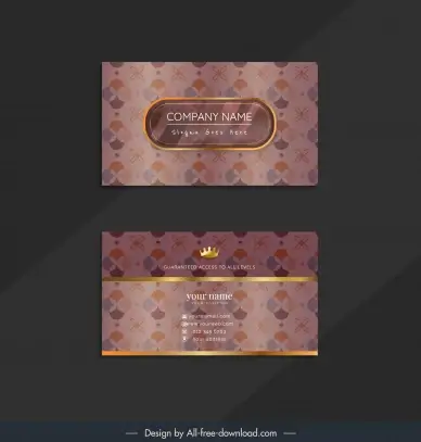 business card template elegant glass texture floral decor