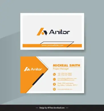 business card template geometry decor