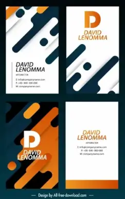 business card template modern abstract colorful flat decor
