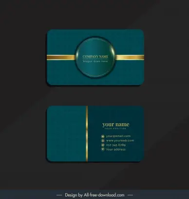  business card template professional elegant geometry decor