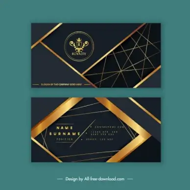 business card template royal theme luxury golden decor