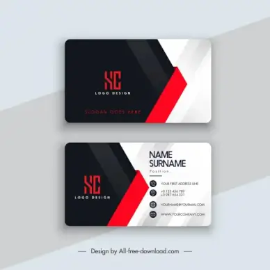 business card templates elegant modern contrast design