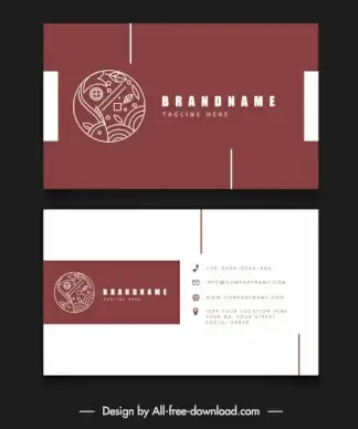 business card templates fish logotype plain flat decor