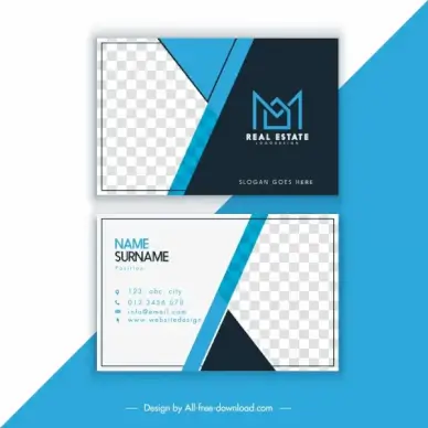 business card templates modern elegant checkered decor