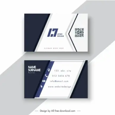business card templates simple contrast black white decor