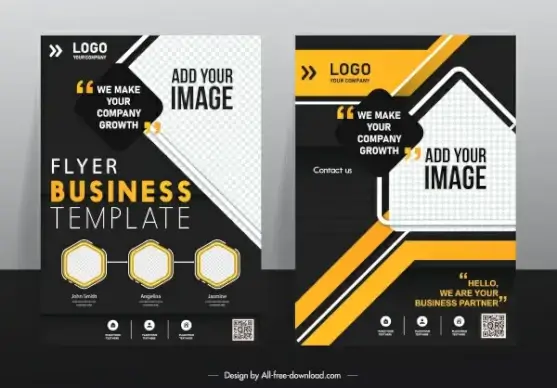 business flyer cover templates dark elegant modern decor