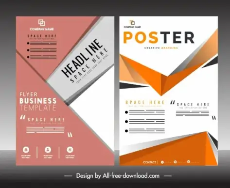 business flyer poster template abstract modern decor