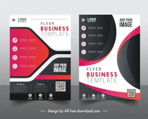 business flyer template contrast elegant modern decor