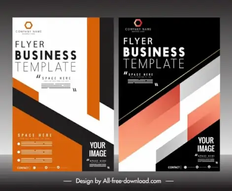 business flyer templates abstract modern technology decor