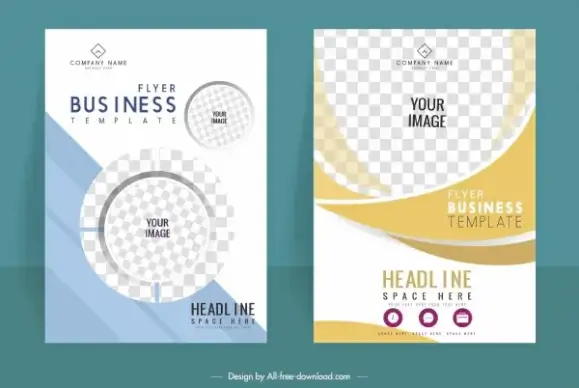 business flyer templates elegant bright modern checkered decor