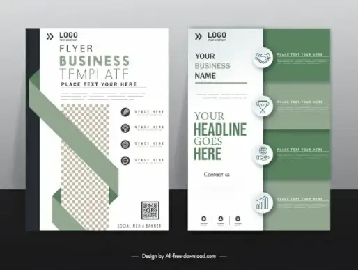 business flyer templates elegant checkered plain decor
