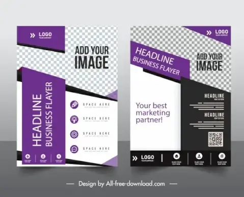 business flyer templates elegant colorful modern decor