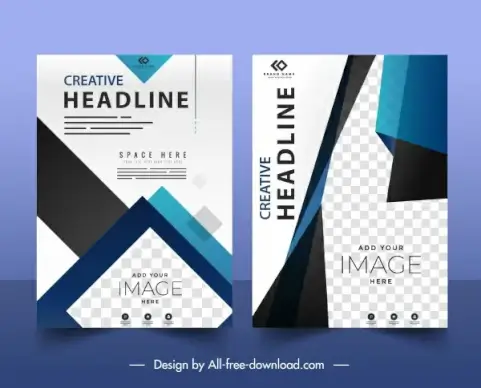 business flyer templates elegant technology checkered decor