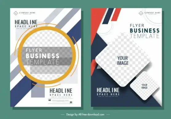 business flyer templates modern bright checkered decor