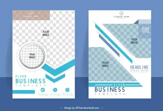 business flyer templates modern checkered decor modern design