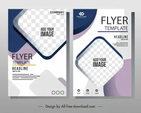 business flyer templates modern elegant bright checkered decor