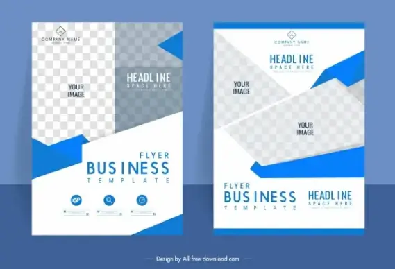 business flyer templates modern elegant bright checkered decor