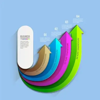 business infographic colorful arrow