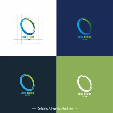 business logo template simple 3d circle sketch