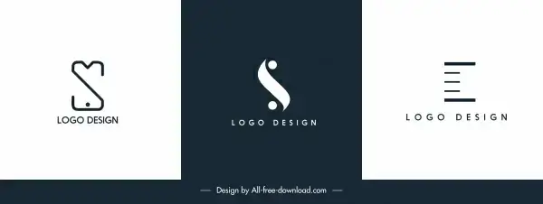 business logo templates simple flat shapes sketch