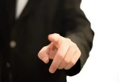 business man point