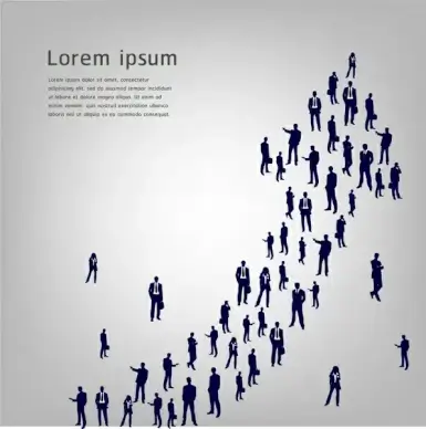 business people silhouette background