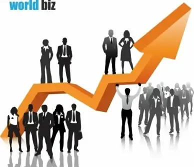 business background human arrow decor modern 3d design