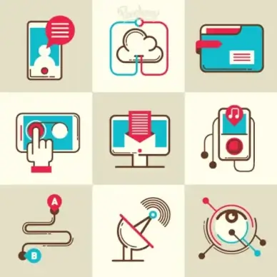 business simple icon set