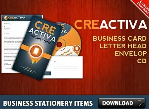 Business Stationery items Free PSD set