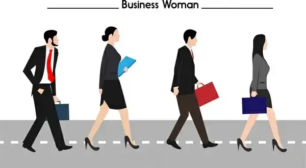 businessman and businesswoman concept design in color