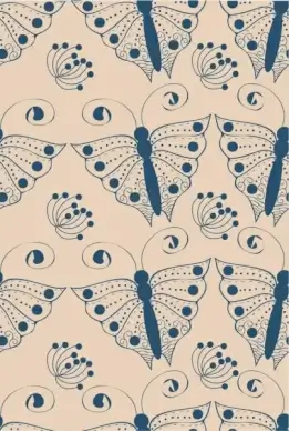 butterflies pattern background blue repeating design