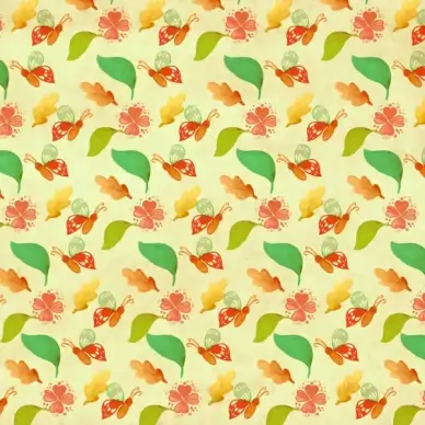 butterfly and leaf pattern
