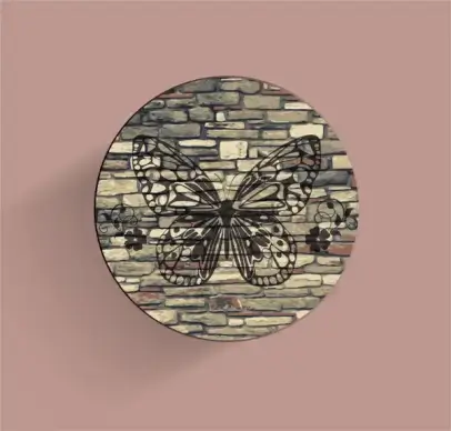 butterfly on wall texture