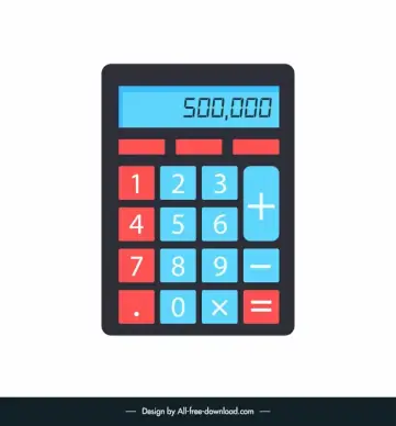 calculator icon flat modern sketch