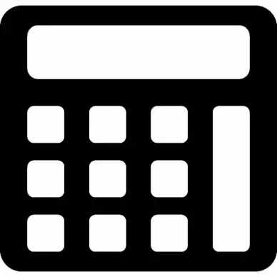calculator sign icon flat black white sketch