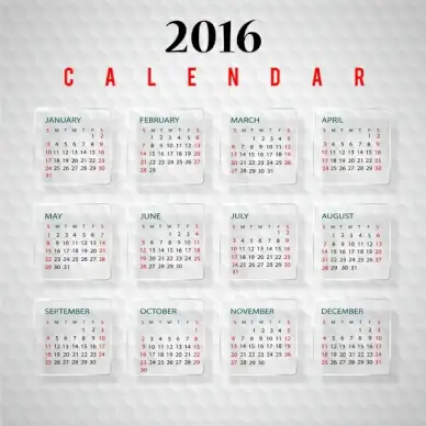 calendar 2016 template