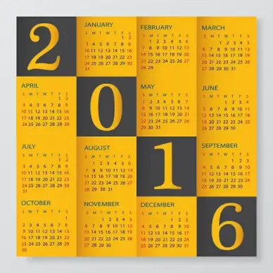 calendar 2016 template