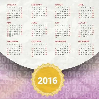 calendar 2016 template