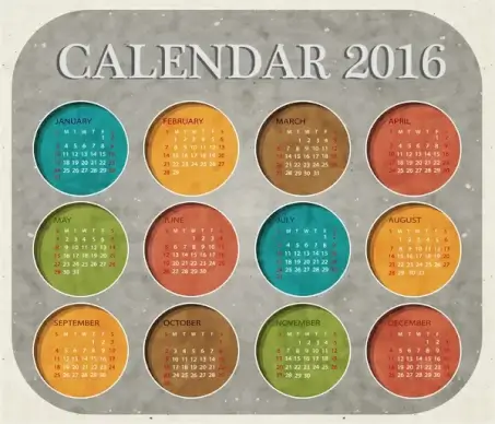calendar 2016 template